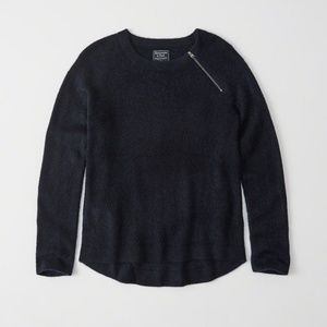 Abercrombie & Fitch Pullover Zipper Crew Sweater